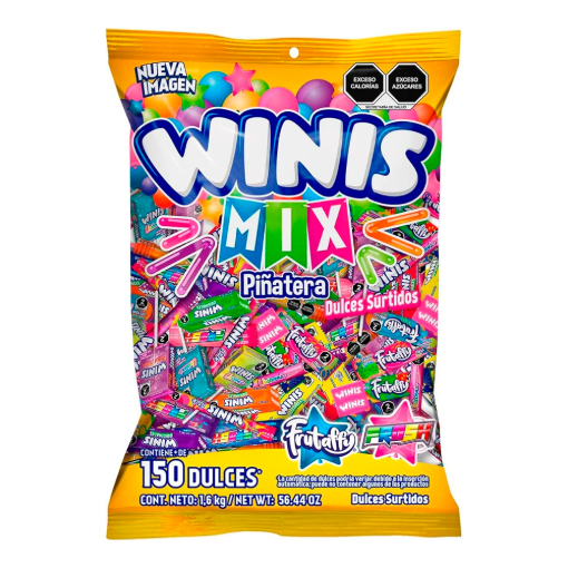 Imagen de Exhibidor Dulces Winis Piñatero Mix 1.6 KGS