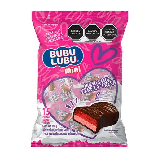 Imagen de Exhibidor Chocolate Ricolino Bubulubu Pink Mini 20 GRS