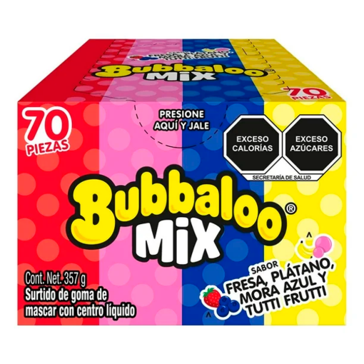 Imagen de Chicle  Exh Chicle Bubbaloo Mix Sweet  Bubbaloo  Mix Sweet 5.1 GRS