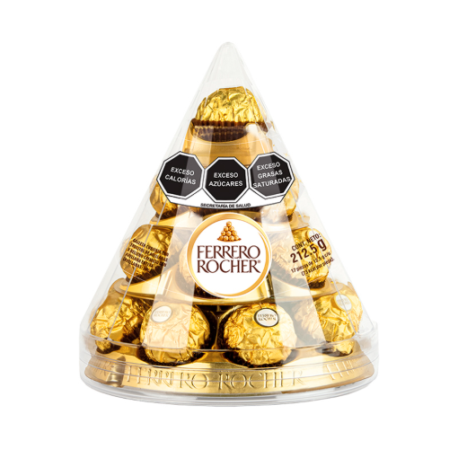 Imagen de CHOCOLATES FERRERO ROCHER CONO 17 PZS