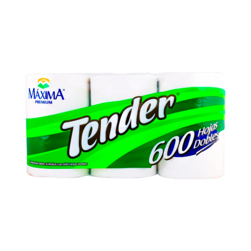 Imagen de Higiénico Tender 600 Hojas Dobles 6 PZS