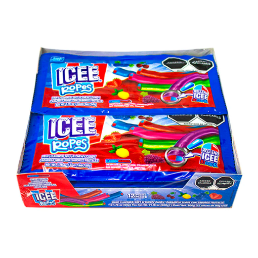 Imagen de Exhibidor Dulces Canel’s Icee Ropes Chicloso 50 GRS
