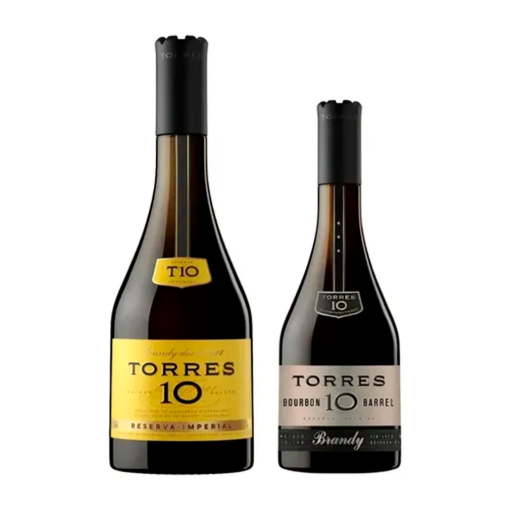 Imagen de Exhibidor Brandy Torres 10 + Bourbon Barrel 350 ml c/u 700 MLL