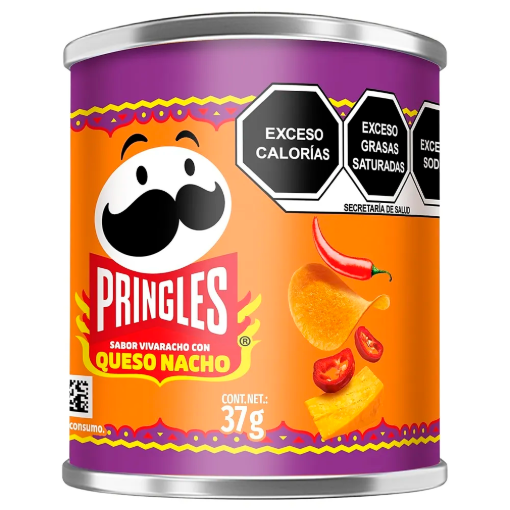 Imagen de Botana Papas Pringles Queso Nacho 37 GRS