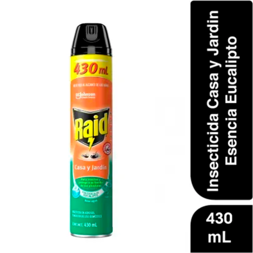 Imagen de Insecticida Raid Casa y Jardín Eucalipto Aerosol 430 MLL