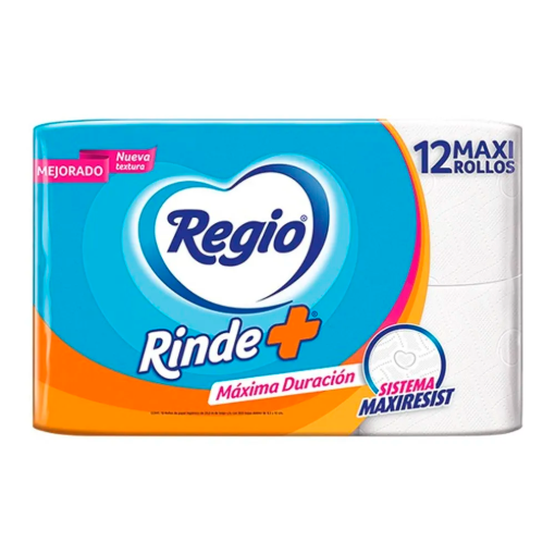 Imagen de Higiénico Regio RindeMás 300 Hojas Dobles 12 PZS