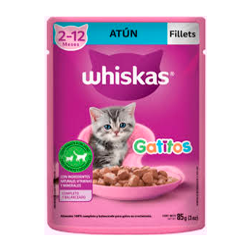 Imagen de Alimento Whiskas Gatitos Atún Sobre 85 GRS