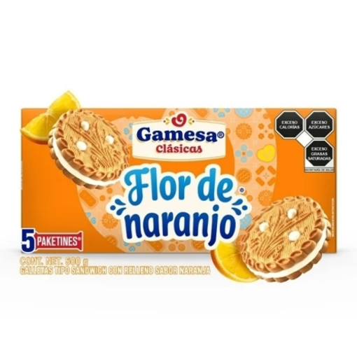 Imagen de Exhibidor Galletas Gamesa Flor Naranjo 500 GRS