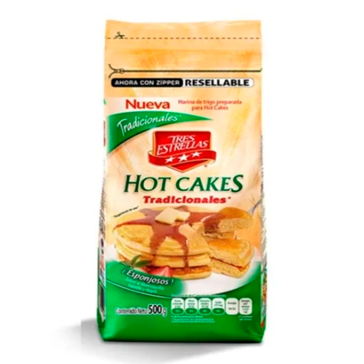 Imagen de Harina para Hot Cakes 3 Estrellas con Zip 500 GRS