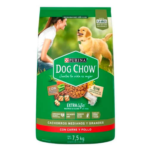 Imagen de Alimento Alim Purina Dog Chow Cachorro R.Med/Gde Purina Dog Chow Cachorro Rz 7.5 KGS