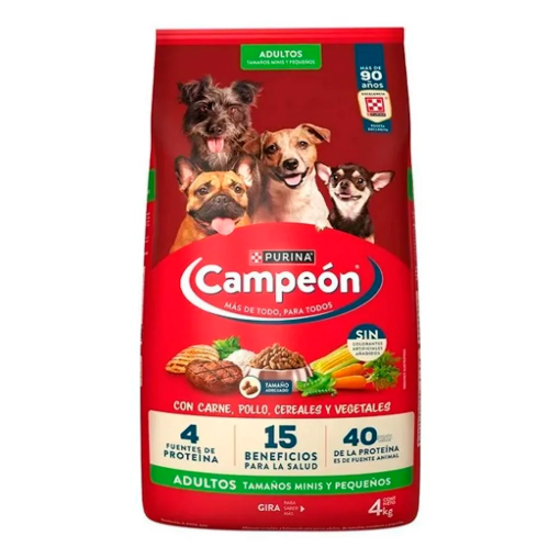 Imagen de Alimento Purina Campeon Adulto Mini/Peq Purina 4 KGS
