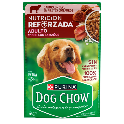 Imagen de Alimento Purina Dog Chow Adulto Cordero 85 GRS