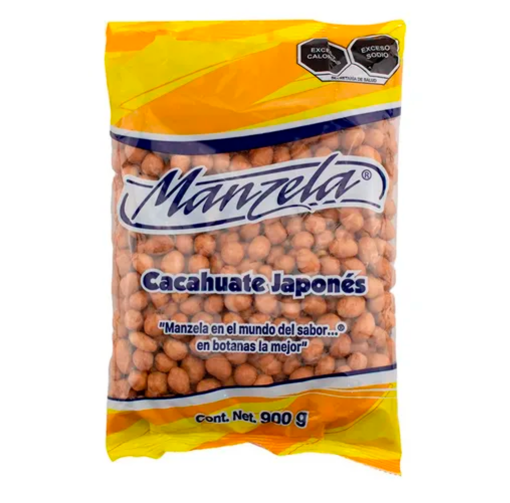 Imagen de Botana Cacahuate Japonés Manzela 900 GRS