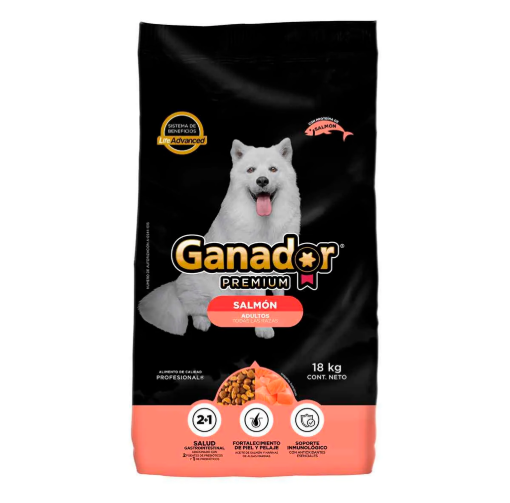 Imagen de Alimento Ganador Premium Adulto Salmón 18 KGS