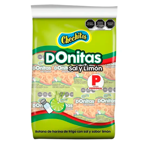 Imagen de Exhibidor Botanas Chechitos Donitas Sal/Limón 25 PZS