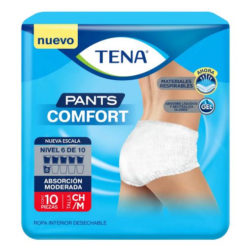 Imagen de Calzon Tena Confort+2Pz Tena Pants Med . 10 PZS