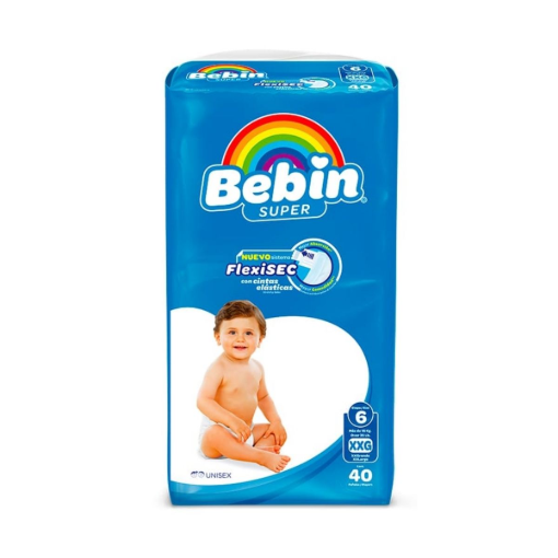 Imagen de Pañal Bebin Súper Extra Grande +4 Piezas 40 PZS