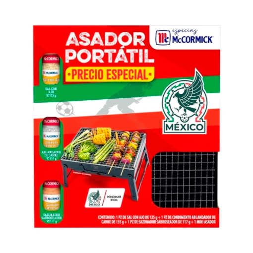 Imagen de Exhibidor Especias McCormick Ajo 125 g + A. Carne 155 g + S. Sabor 117 g + Asador 4 PZS