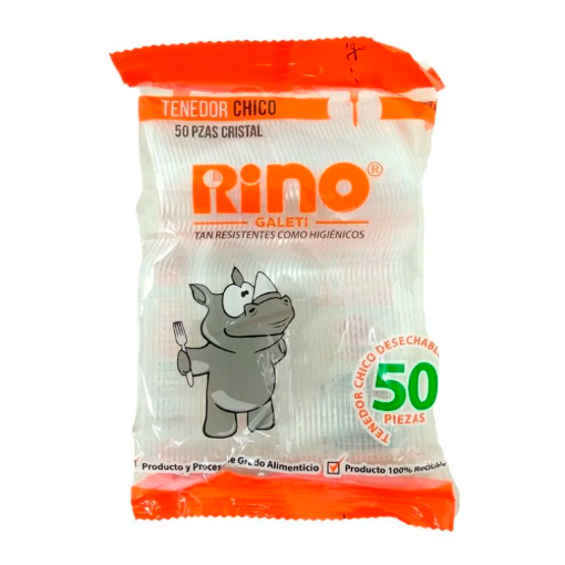 Imagen de Tenedor Rino Chico Cristal 50 PZS