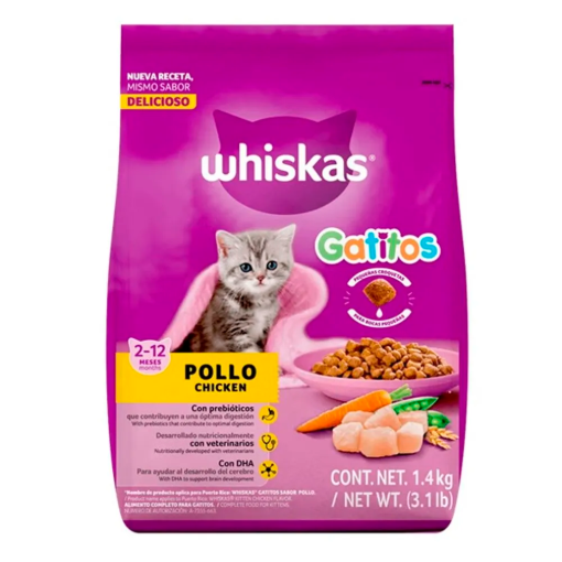 Imagen de Alimento Alim Whiskas Gatitos Carne Whiskas  Carne . 1.4 KGS