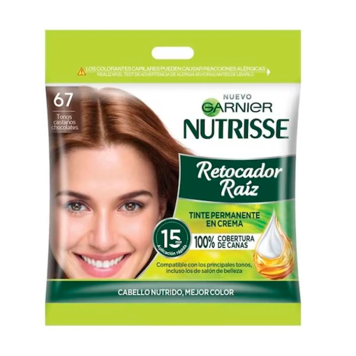 Imagen de Tinte Garnier Nutrisse Ret Raiz 6.7 Castaño Chocolate 1 PZS