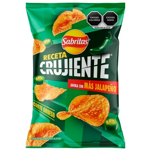 Imagen de Botana Sabritas Papas Receta Crujiente Jalapeño 170 GRS