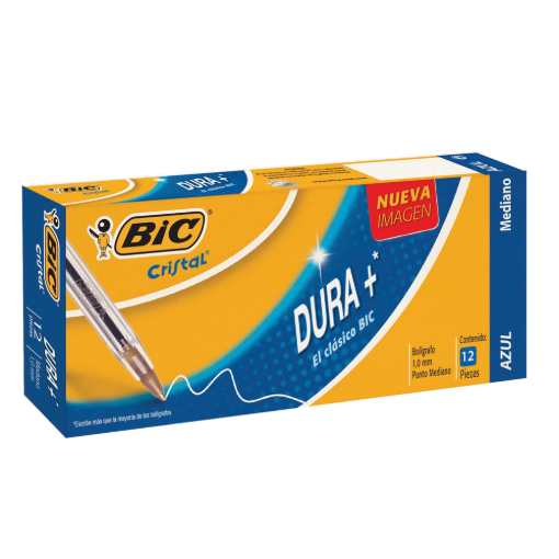 Imagen de Exhibidor Bolígrafo Bic Punto Medio Azul 12 PZS