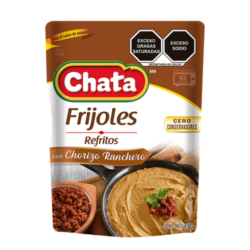 Imagen de Frijol La Chata Refritos con Ranchero Bolsa 400 GRS