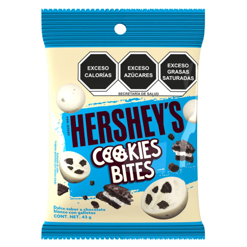 Imagen de Exhibidor Chocolate Hershey’s Bites Cookies & Cream 43 GRS