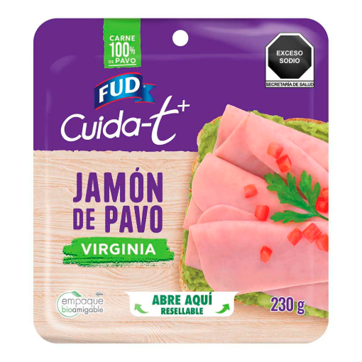 Imagen de Jamón Fud Virginia Pavo Cuida-T+ 230 GRS