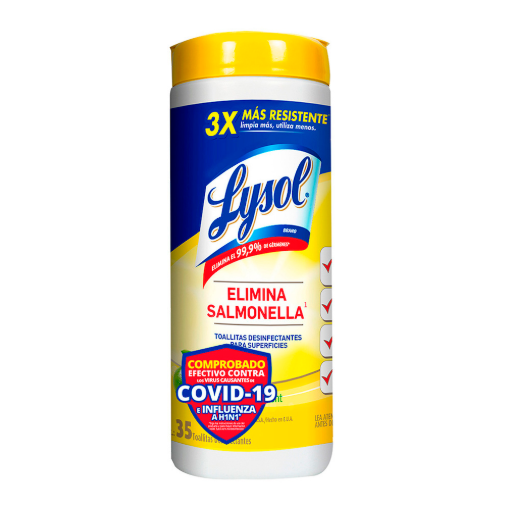 Imagen de Toalla Húmeda Lysol Citrus Elimina Salmonella 35 PZS
