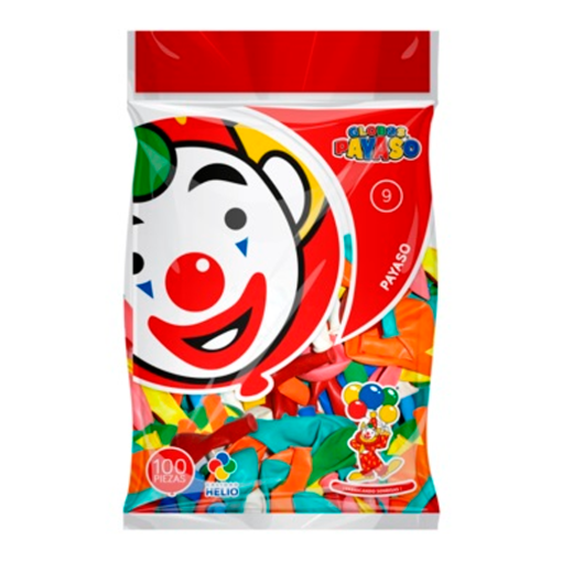 Imagen de Exhibidor Globo Payaso No. 9 Surtido 100 PZS