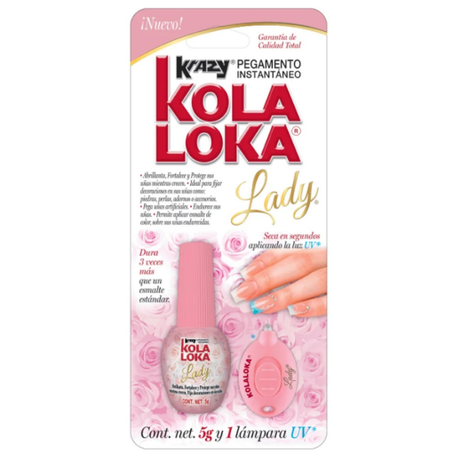 Imagen de Pegamento Kola Loka Lady + Lámpara UV 5 GRS