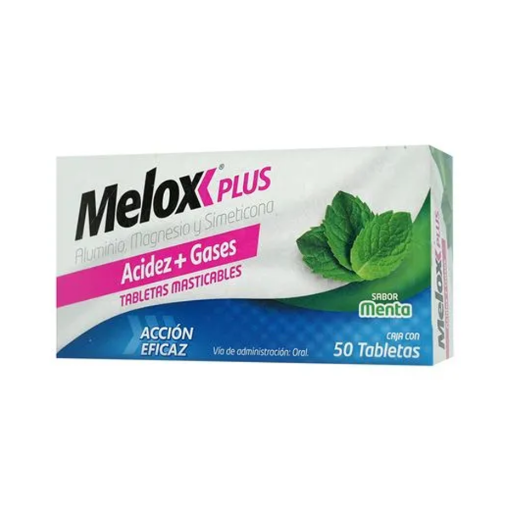 Imagen de Melox Plus Menta Tabletas 50 PZS
