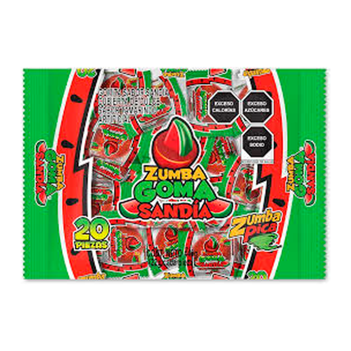 Imagen de Exh Dul Zumba Gomita Sandia Zumba Sandia 20 PZS