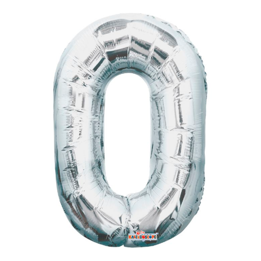 Imagen de Globo Foil Balloon con Popote 0 Plateado 1 PZS