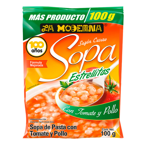 Imagen de Sopa Sopa Moderna Tom Estrellita Moderna Con Tomate 100 GRS