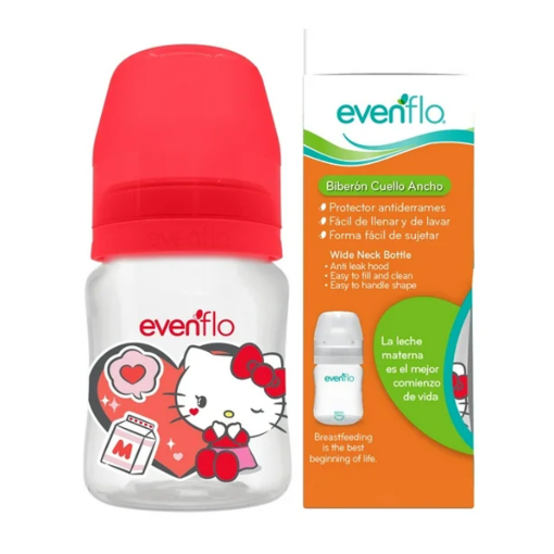 Imagen de Biberón Evenflo 5 oz Cuello Ancho Hello Kitty 1 PZS
