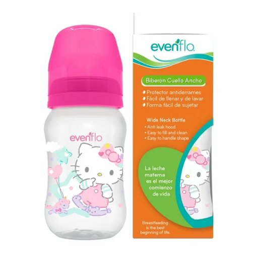 Imagen de Biberón Evenflo 9 oz Cuello Ancho Hello Kitty 1 PZS