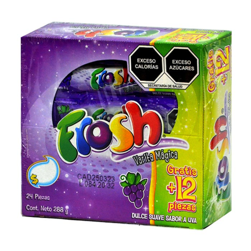 Imagen de Exhibidor Varita Mágica Frosh Uva +12 Piezas 24 PZS