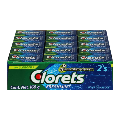 Imagen de Exhibidor Chicle Clorets 2’s Freshmint 2.8 GRS