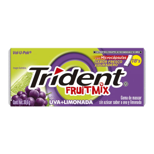 Imagen de Chicle Trident VLP 18’s Uva/Limón 30.6 GRS