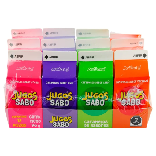 Imagen de Exhibidor Dulces Anáhuac Jugos Saborizados 12 PZS