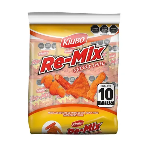 Imagen de Exhibidor Botanas Kiubo Remix Queso/Chile 10 PZS