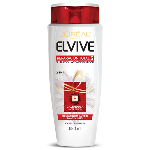 Imagen de Shampoo Elvive 2 en 1 Reparación Total 5 680 MLL