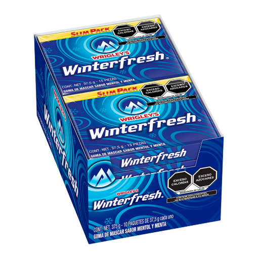 Imagen de Exhibidor Chicle Winterfresh Menta 15 PZS