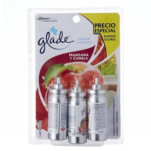 Imagen de Exhibidor Aromatizante Glade Toque Mágico Manzana Canela Repuesto 9 GRS