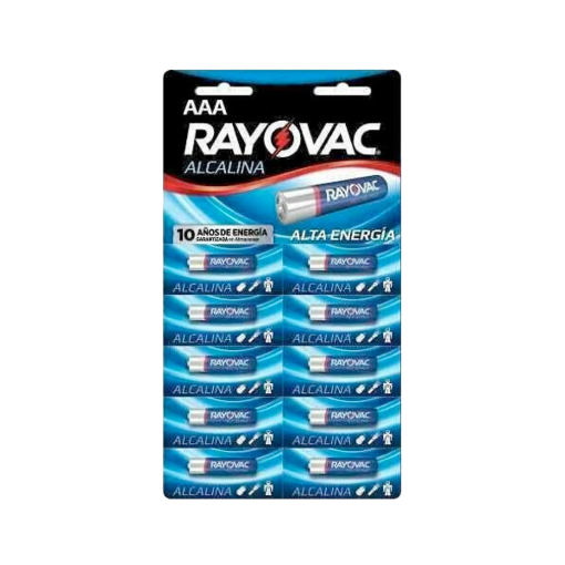 Imagen de Exhibidor Pilas Rayovac AAA Alcalina Tira 10 PZS
