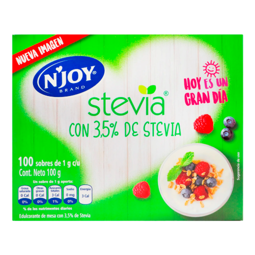 Imagen de Endulzante Stevia N’Joy 100 PZS