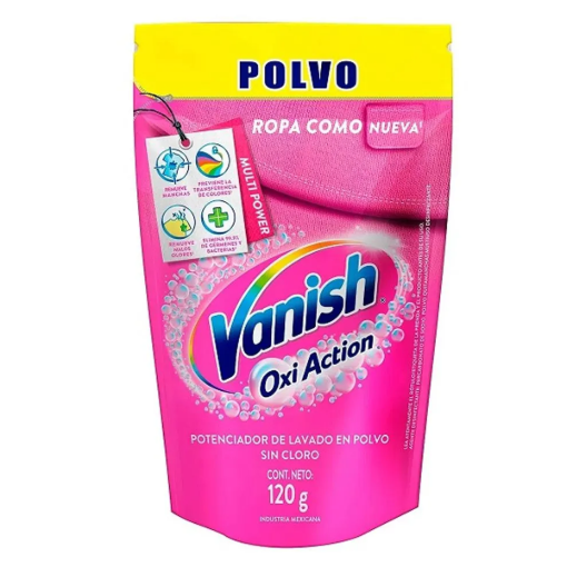 Imagen de Blanqueador Vanish Polvo Rosa 120 GRS